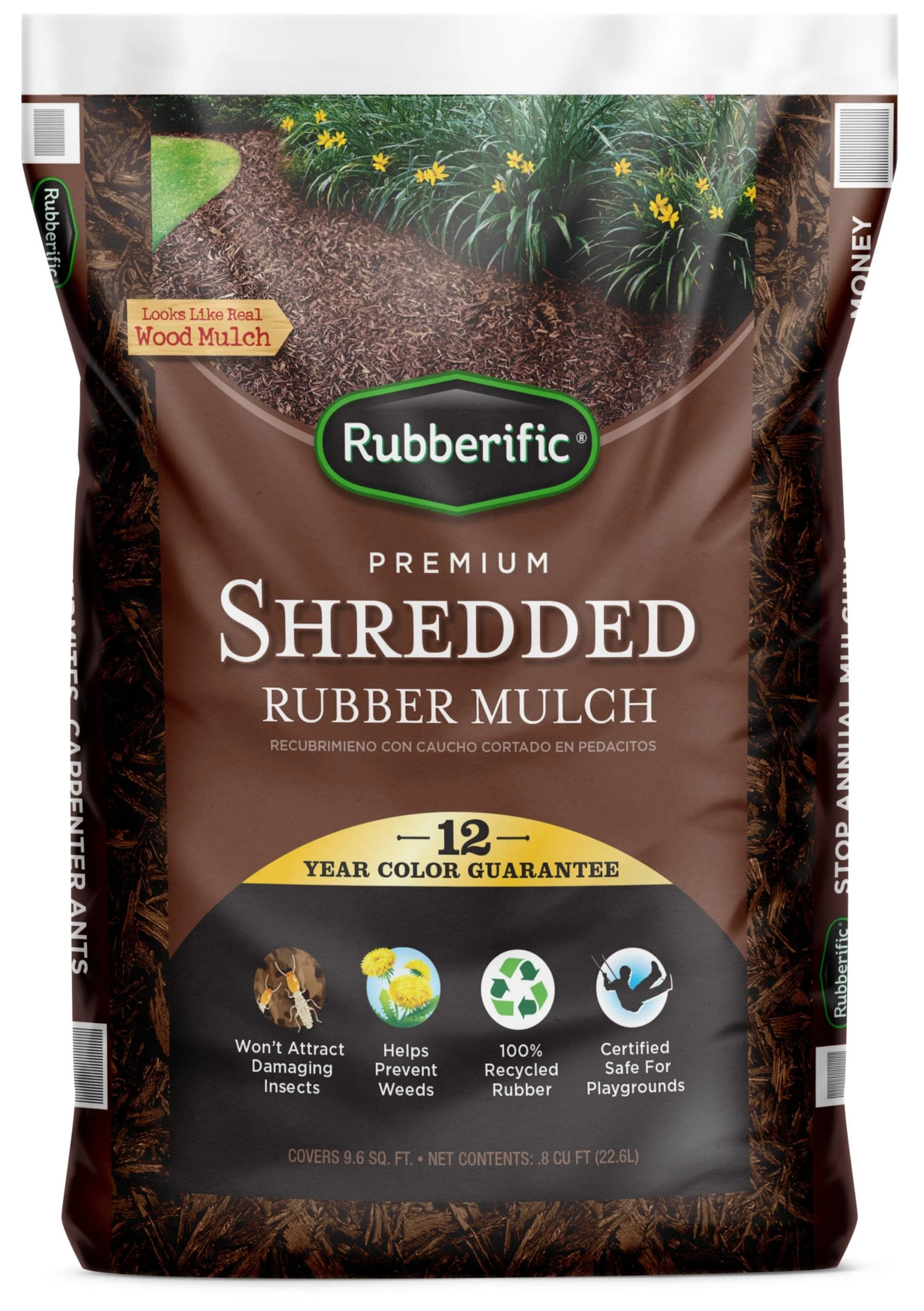 Rubberific Rubberific premium shredded rubber mulch 0.8-cu ft Dark Brown Rubber Mulch 1 Rubberific Rubberific premium shredded rubber mulch 0.8-cu ft Dark Brown Rubber Mulch