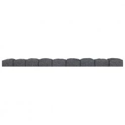 Multy Home Castle Stone Garden Border 4-ft Grey Rubber Landscape Edging Section