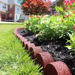Rubberific 4-ft Red Rubber Landscape Edging Section -Landscaping Sales Shop 11900647 scaled