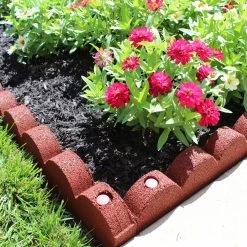 Rubberific 4-ft Red Rubber Landscape Edging Section -Landscaping Sales Shop 11900651 scaled