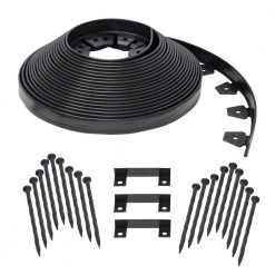 EasyFlex No-Dig 60-ft Black Plastic Landscape Edging Roll
