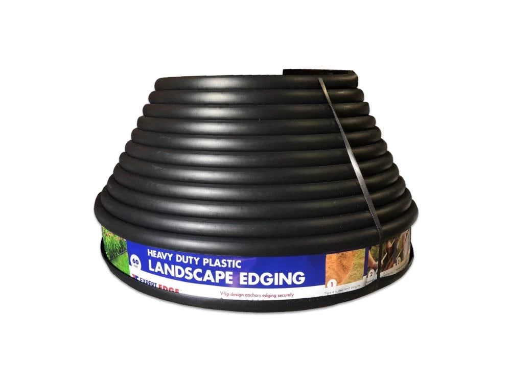 Expert Edge Professional-Grade 60-ft Black Plastic Landscape Edging Roll 1 Expert Edge Professional-Grade 60-ft Black Plastic Landscape Edging Roll