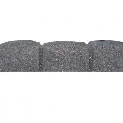 Multy Home Castle Stone Garden Border 4-ft Grey Rubber Landscape Edging Section -Landscaping Sales Shop 14553343