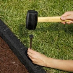 Rubberific 4-ft Black Rubber Landscape Edging Section -Landscaping Sales Shop 15926961
