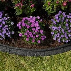 Rubberific 4-ft Black Rubber Landscape Edging Section -Landscaping Sales Shop 15926962
