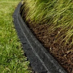 Rubberific 4-ft Black Rubber Landscape Edging Section -Landscaping Sales Shop 15926963