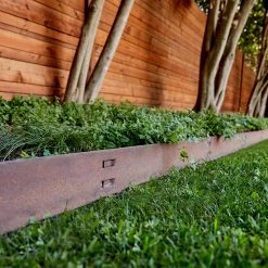 COL-MET 4-ft Green Powder Coat Steel Landscape Edging Section -Landscaping Sales Shop 16501389