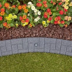 Rubberific 4-ft Gray Rubber Landscape Edging Section -Landscaping Sales Shop 16707659
