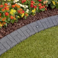 Rubberific 4-ft Gray Rubber Landscape Edging Section -Landscaping Sales Shop 16707660